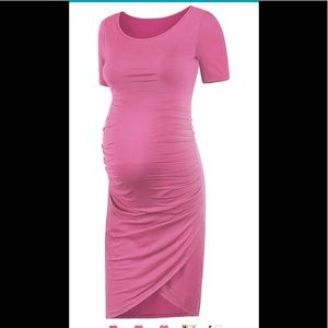 Amazon bestseller ruched Maternity T-shirt Dress